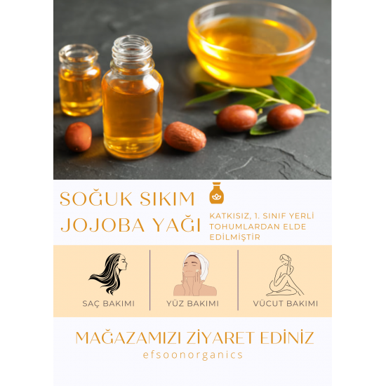 Jojoba Yağı Soğuk Sıkım Cilt ve Saç Bakımı 100 mL